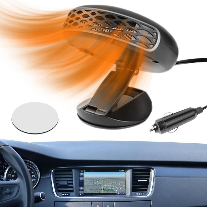 Tragbare 12-v-autoheizung, 150 W, Zigarettenanzünderstecker, Schnelles Aufheizen Zum Enteisen Und Beschlagen Von Windschutzscheiben In Allen Autos