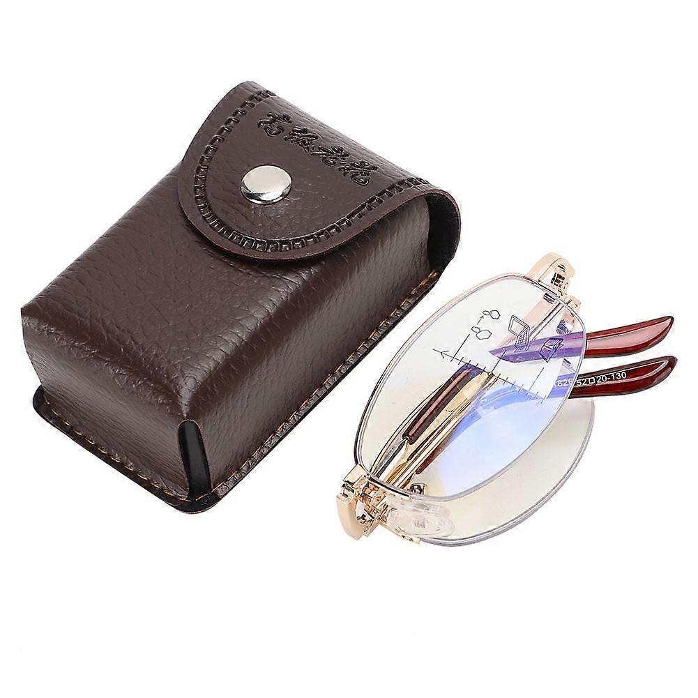 Gleitsichtbrille Mit Blaulichtfilter Für Damen Und Herren (+200), Goldrahmen (ymmr)