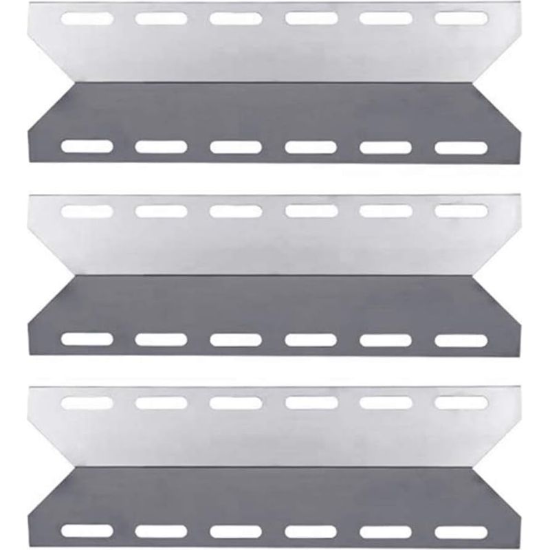92341 44 Cm Grill-hitzeverteiler Für Nexgrill, Char-broil, Cosmogrill Mit Flammengrillmuster, Edelstahl-heizplatte, Ersatzteile, 3er-pack