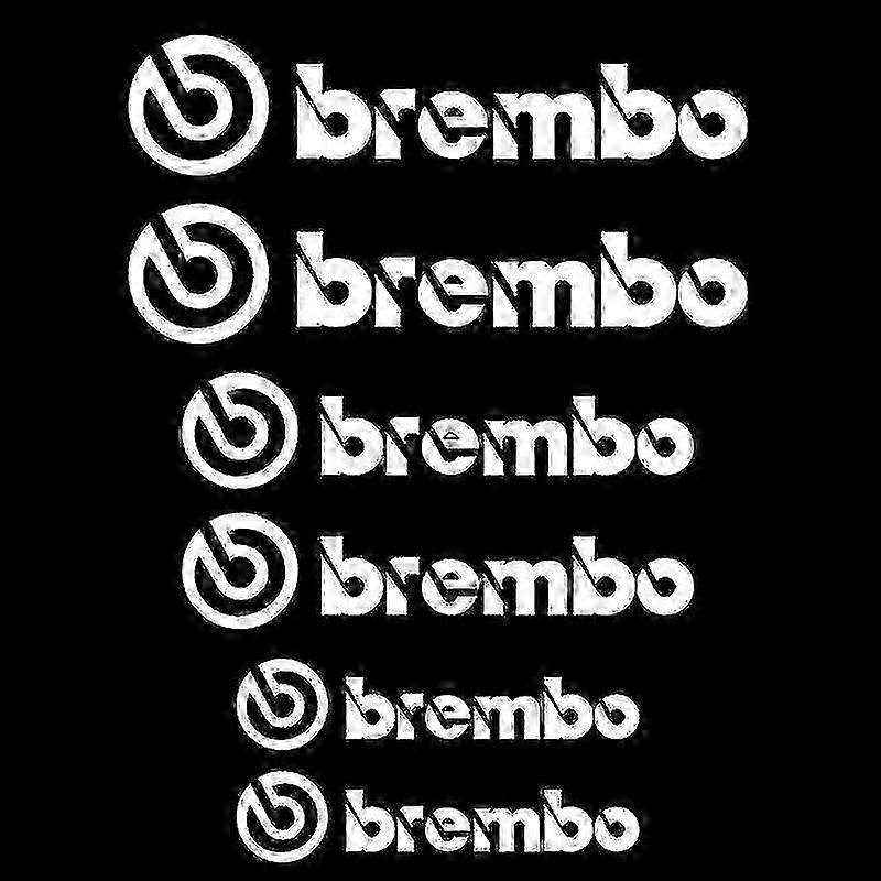 Stück Auto-bremssattel-aufkleber Für Brembo, Reflektierende Schriftzüge, Fahrzeugaufkleber Zzj (silber)