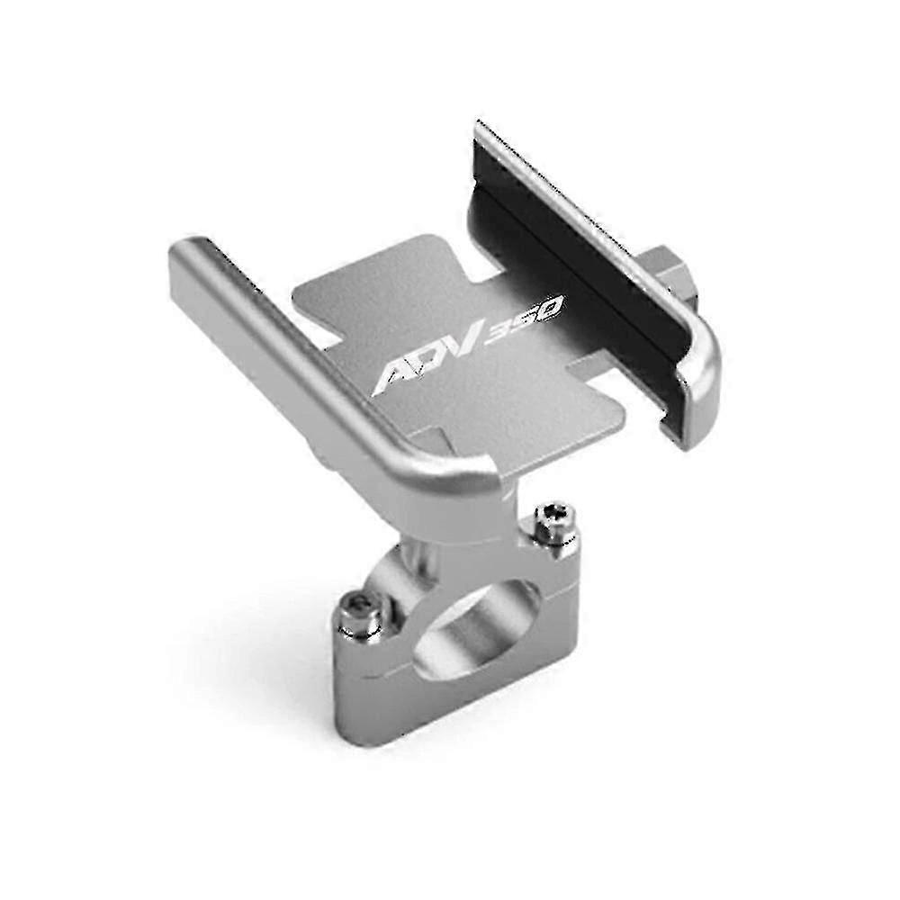 Für Honda Adv350 Adv 350 2021 2022 2023 Motorradzubehör Cnc-gefräster Lenker-rückspiegel Handyhalterung Gps-ständerhalter (lenker Silber)