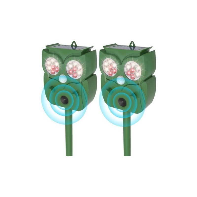 Ecleanfy Ultraschall-katzenabwehrgerät, 2er-pack, Ip65 Wasserdicht, Einstellbare Frequenz, Zur Abwehr Von Streunenden Katzen, Tauben, Rehen Und Anderen Tieren