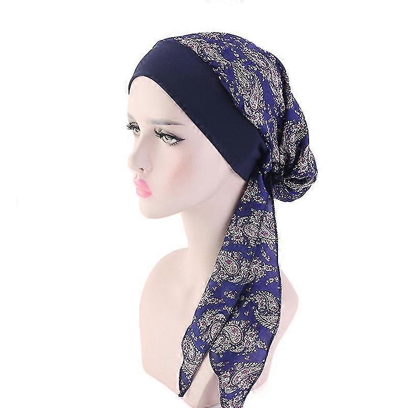 Kopftuch Für Frauen Bei Krebs, Chemotherapie, Haarausfall, Mütze, Turban, Vorgebundenes Kopftuch, Bandana, Neu (l)