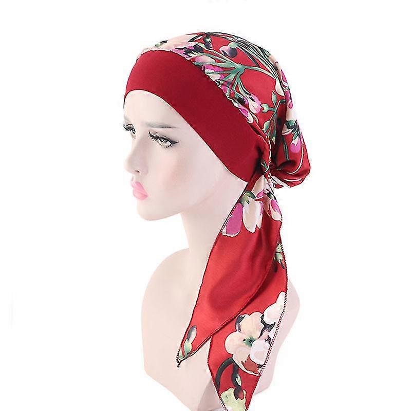 Kopftuch Für Frauen Bei Krebs, Chemotherapie, Haarausfall, Mütze, Turban, Vorgebundenes Kopftuch, Bandana, Neu (j)