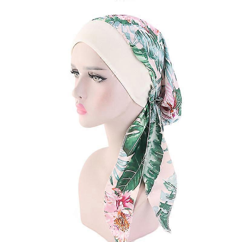 Kopftuch Für Frauen Bei Krebs, Chemotherapie, Haarausfall, Mütze, Turban, Vorgebundenes Kopftuch, Bandana, Neu (g)