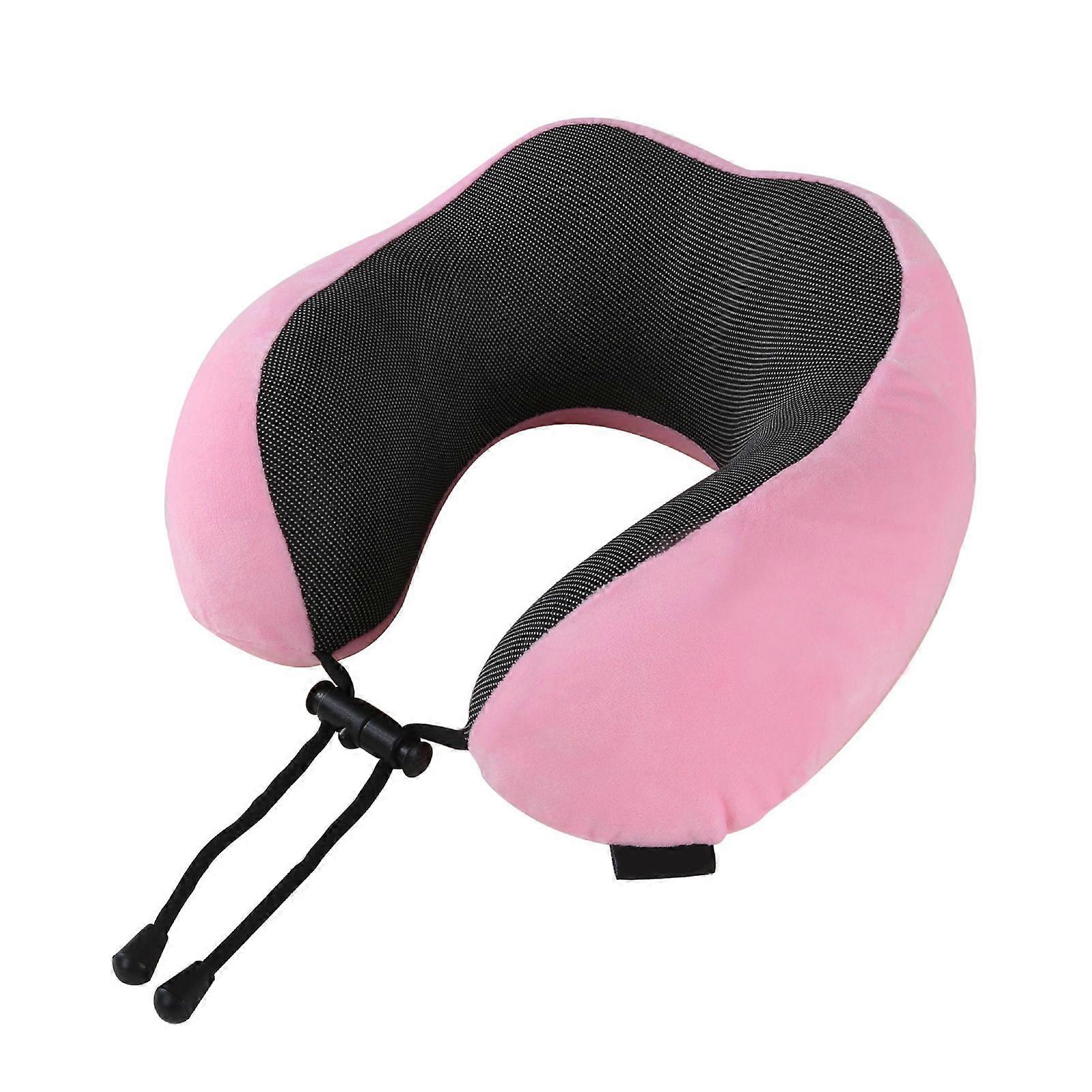 U-förmiges Nackenkissen Mit Kationischem Stoff, Nackenschutz Aus Memory-schaum, Reisekissen Für Auto Und Zuhause, Rosa, Einzelnes Nackenkissen Ymmr