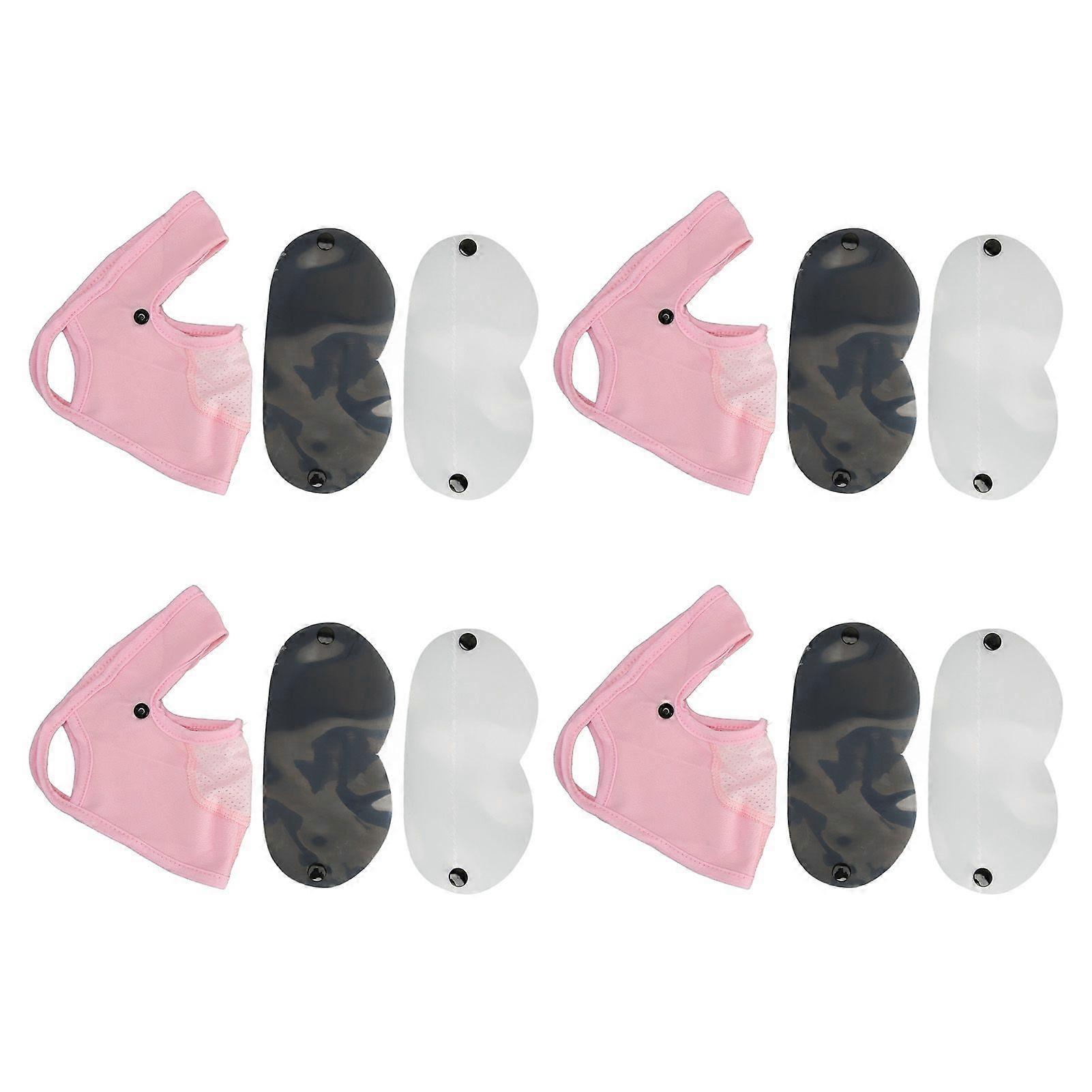 4er-pack Gesichtsmaske Mit Sonnenschutz, Inklusive Augenschutz Für Den Außenbereich, Pinkymmr