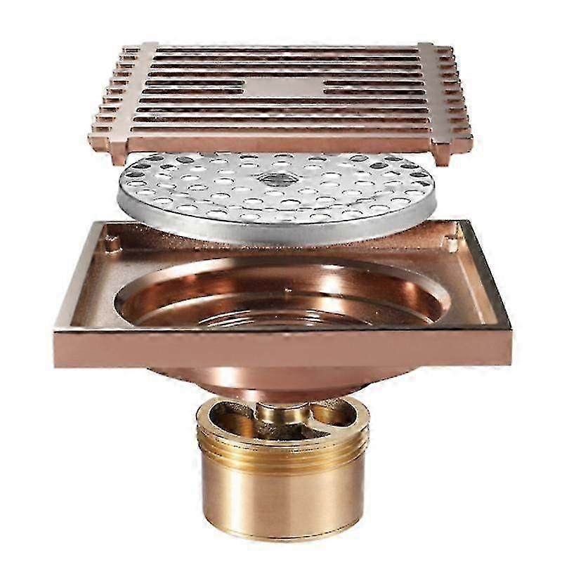 Duschablauf Aus Messing, Geruchsneutraler Bodenablauf In Roségold, Wc-ablauf