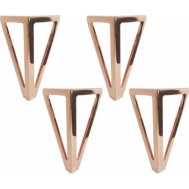 Möbelbein-sets, Tischbeine Aus Metall, 15 Cm Hohe Schwarze Möbelbeine, Für Tv-ständer, Couchtische, Schränke, Schlafsofas Und Mehr. (15 Cm, Roségold)