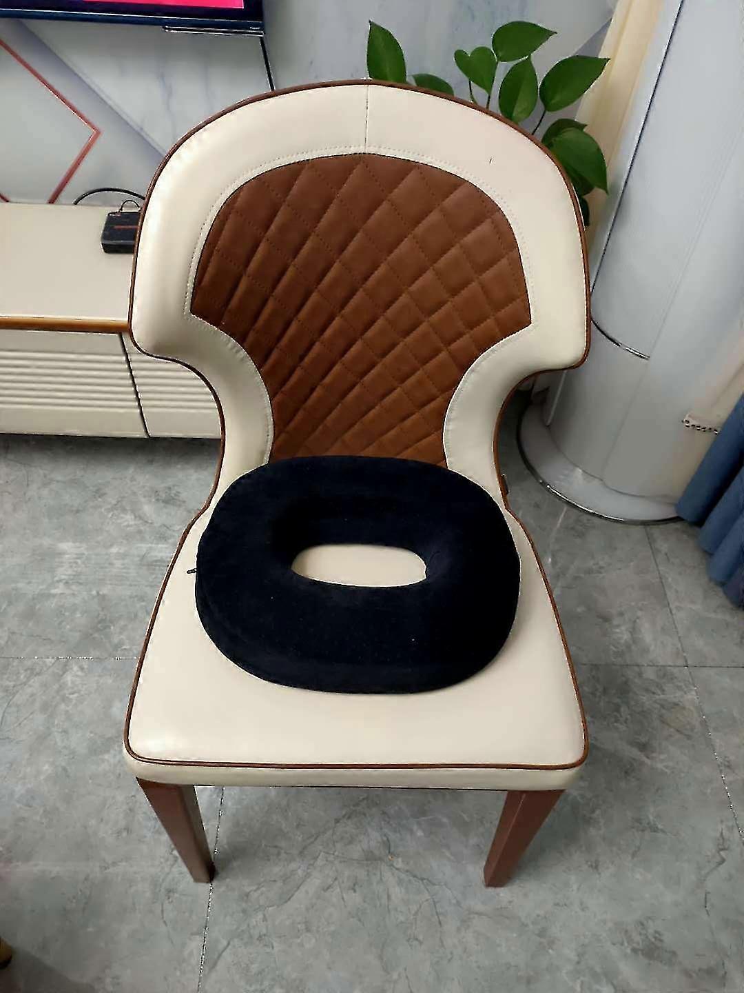 Steißbeinschmerzlinderndes Memory-schaum-ring-stuhlkissen (schwarz)