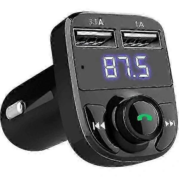 Fm-sender X8 Mit Bluetooth Und Freisprecheinrichtung, Schwarz