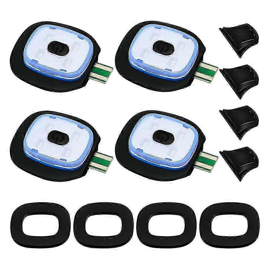 Wiederaufladbare Led-lampe Für Strickmützen, 4 Stück, Mit Drei Leuchtmodi (stark, Mittel, Schwach).