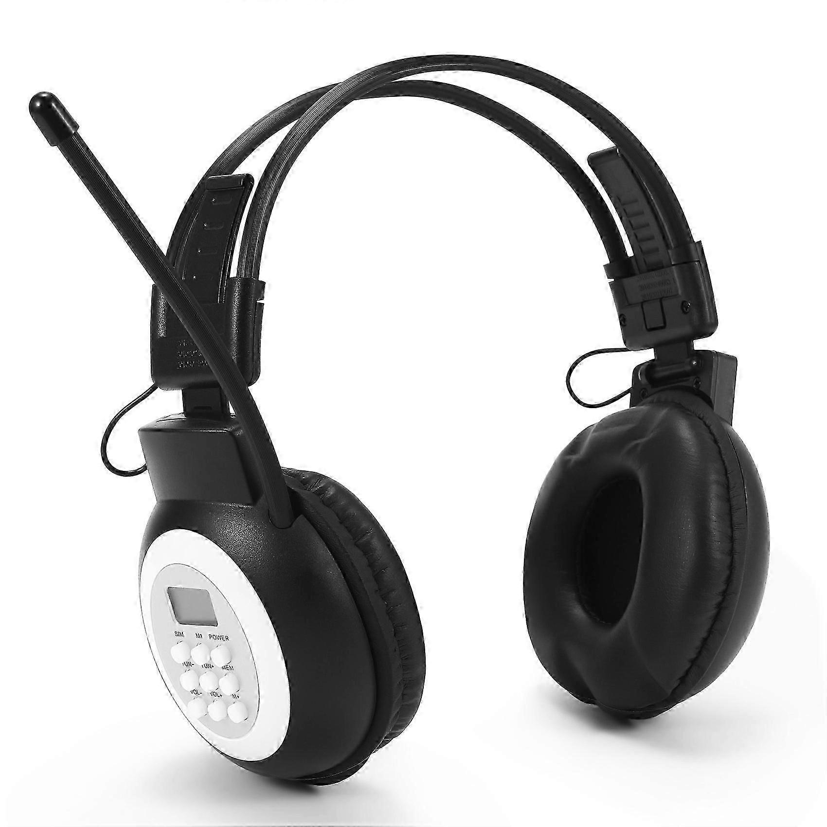 Tragbarer Persönlicher Fm-radio-kopfhörer, Kabelloses Headset Mit Integriertem Radio Zum Gehen Und Joggen