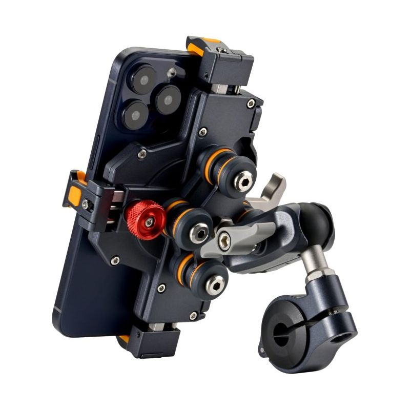 Handyhalterung Aus Aluminium Für Motorräder Mit Stoßdämpfer, M1-diebstahlsicherung Für Atvs, Kompatibel Mit Motorrädern, Quads, Fahrrädern, Ssvs, Rollern Und Geländefahrzeugen.