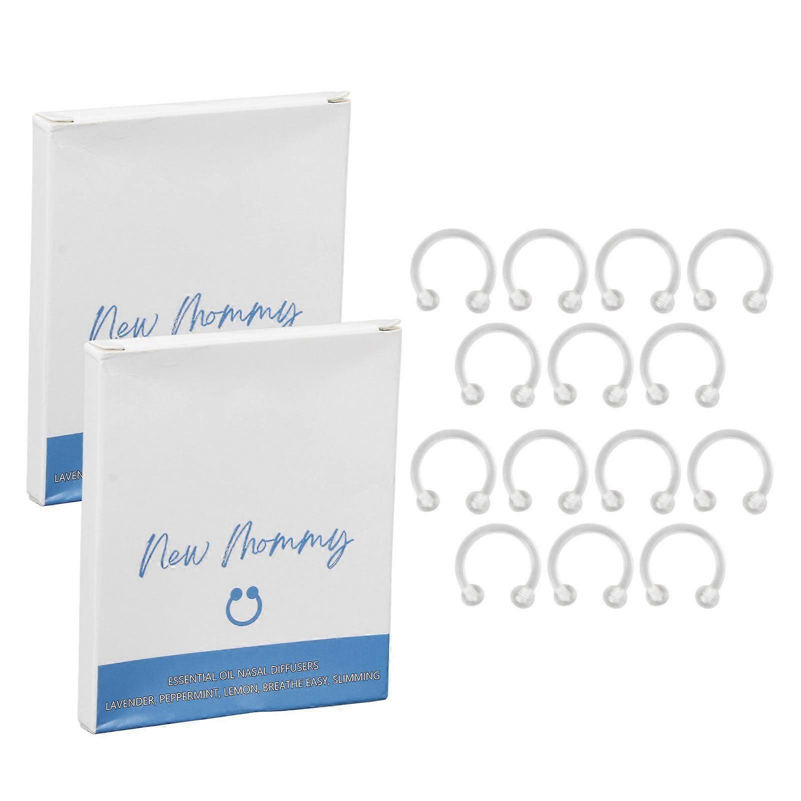 14-teiliger Nasenring Mit Ätherischen Ölen – Entgiftung, Figurformung, Hautstraffung, Stoffwechselanregung – Aromatherapie-nasendiffusorring Ymmr
