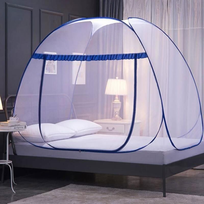 Pop-up-moskitonetz Für Doppelbetten (200 X 180 X 150 Cm), Faltbar, Feinmaschig, Mückenschutz Für Babys Und Erwachsene