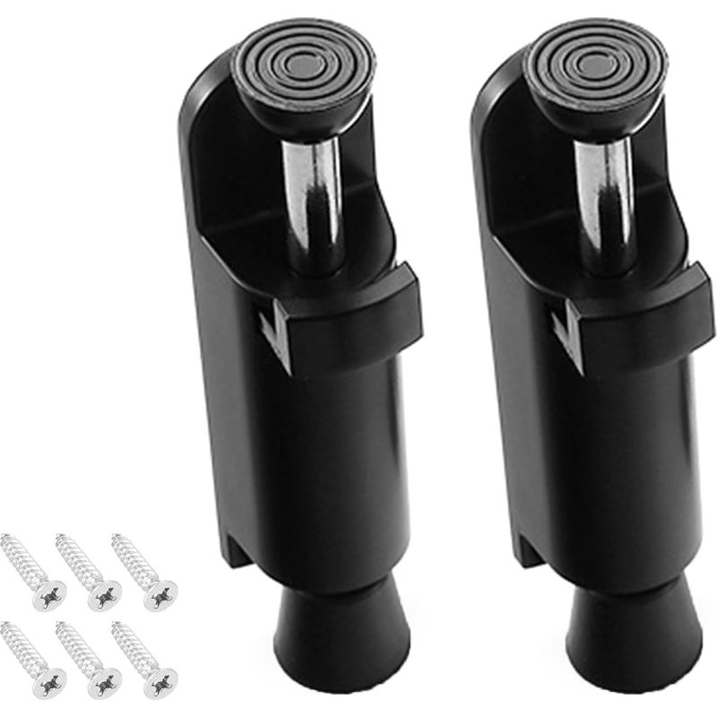Set Aus 2 Robusten Türstoppern Aus Eisen Mit Flexiblem Gewindesockel Zur Erhöhung Der Reibung Und Zum Schutz Von Teppichen