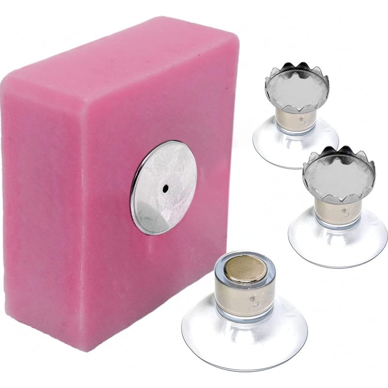 3er-set Magnetische Seifenschalen Mit Saugnapf, Schlichtes Design Und Starker Halt, Edelstahl, Wandmontage, Kein Bohren Erforderlich, Badezimmer, Küche, Wc