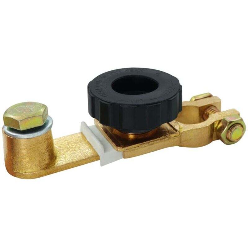 Autobatterie-trennschalter, 12v-36v Batterieschutzschalter, Material: Reines Kupfer, Universeller Fahrzeugbatterie-trennschalter Mit Knopf (schwarz)