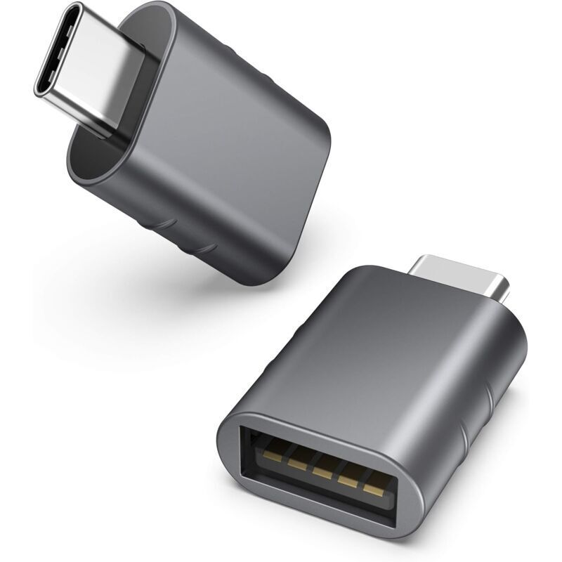 Usb-c-auf-usb-adapter, 2er-pack, Usb-c-stecker Auf Usb-3-buchse, Kompatibel Mit Iphone 15 Pro Max Und Macbook