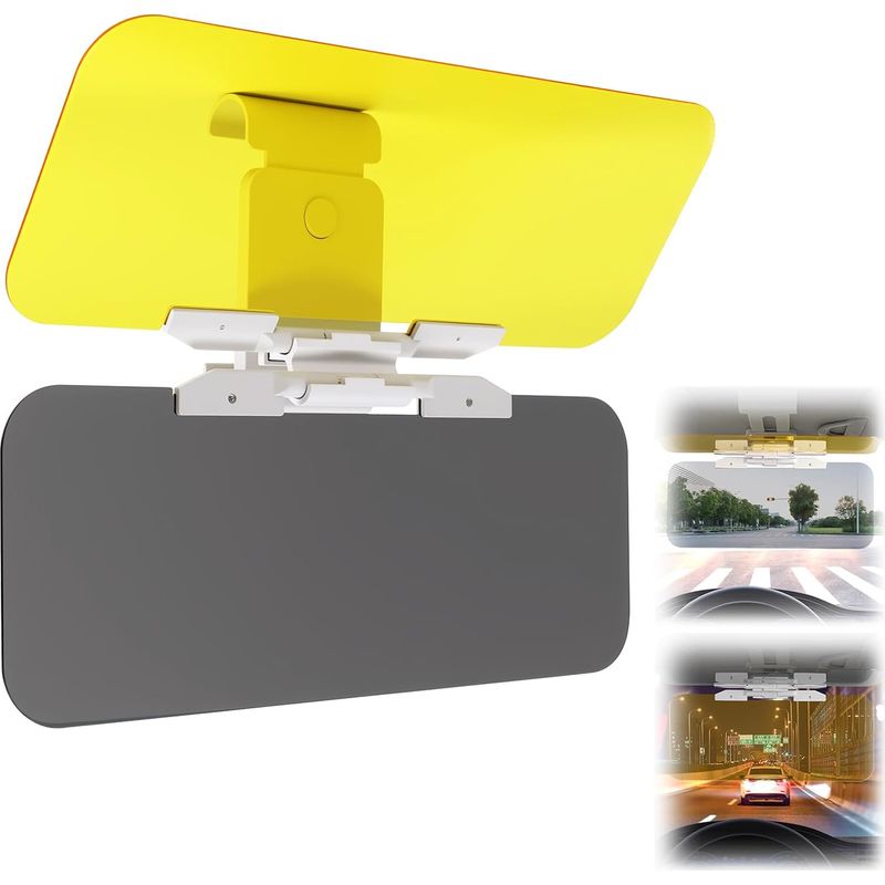2-in-1-auto-sonnenblende Mit Verstellbarem Sonnenschutz Für Tag Und Nacht, Blendschutz Für Sicheres Fahren Und Uv-strahlungsfilterung