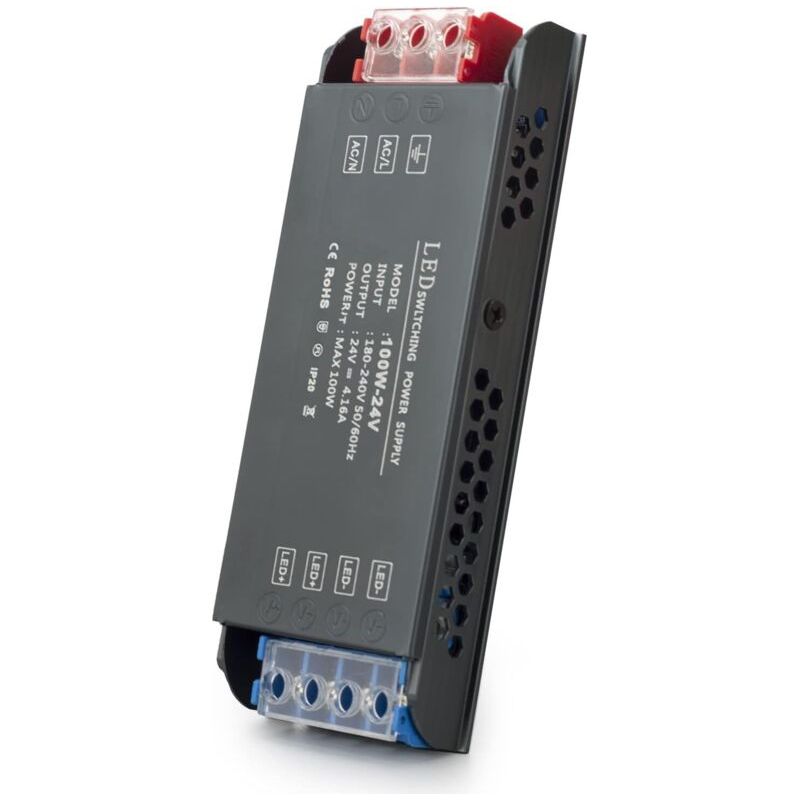 Lablanc – 100-w-led-treiber, Schaltnetzteil, Led-transformator 4,16 A, Ac 230 V Auf Dc 24 V, Extrem Schlanker Und Kompakter Konstantspannungs-niederspannungstransformator