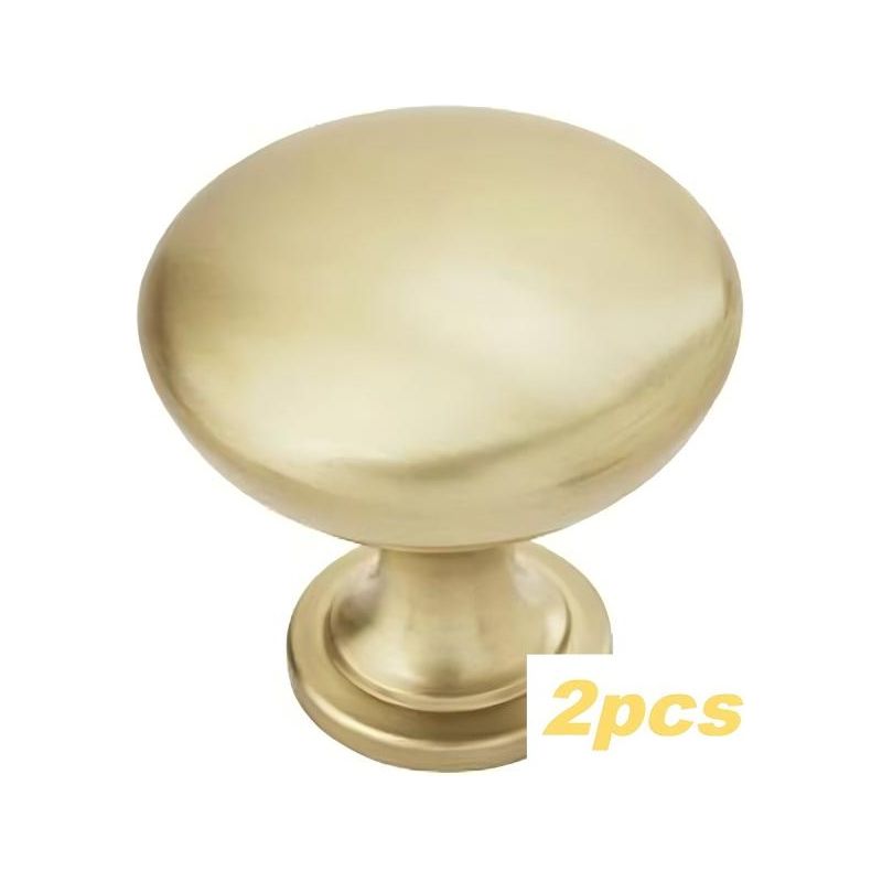 Set Mit 2 Champagnergoldenen Schrankknöpfen, 32 Mm Durchmesser