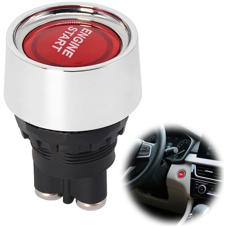 1 Stück 12v Druckknopf, Dc 12v 50a Auto-motorstartknopf, Druckknopf-zündschalter, Druckschalter Für Auto, Lkw, Boot (rot)
