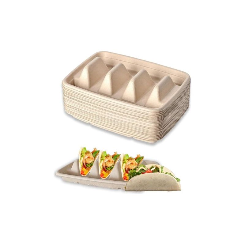 Einweg-tacohalter Für 25 Personen, Taco-dienstag-ständer, Taco-tabletts, Hot-dog-halter, Taco-ständer Für Partys, Sandwiches, Würstchen