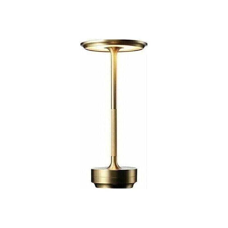 Lablanc – Wiederaufladbare, Kabellose Tischleuchte – Touch-bedienung – Dimmbar – Schutzart Ip66 Für Den Innen- Und Außenbereich – Gold – 13 X 13 X 29 Cm