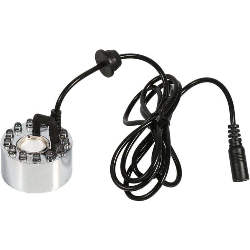 Ulisem Ultraschall-luftbefeuchter Für Springbrunnen Und Teiche, 12 Leds, 24 V, Farbnebel (dreifarben-vernebler), Ultraschall-luftbefeuchter