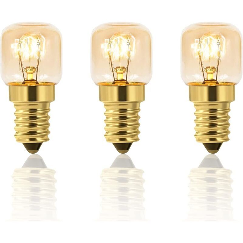 Lablanc – 3er-pack Dimmbare Ofenlampen, Edison E14 T22, Hitzebeständig Bis 300 °c, 160 Lm, 220 V Ac, 2700 K Warmweiß, Pygmy Lamps Salzkristalllampe, Für Backofen, Kühlschrank, Grillöfen