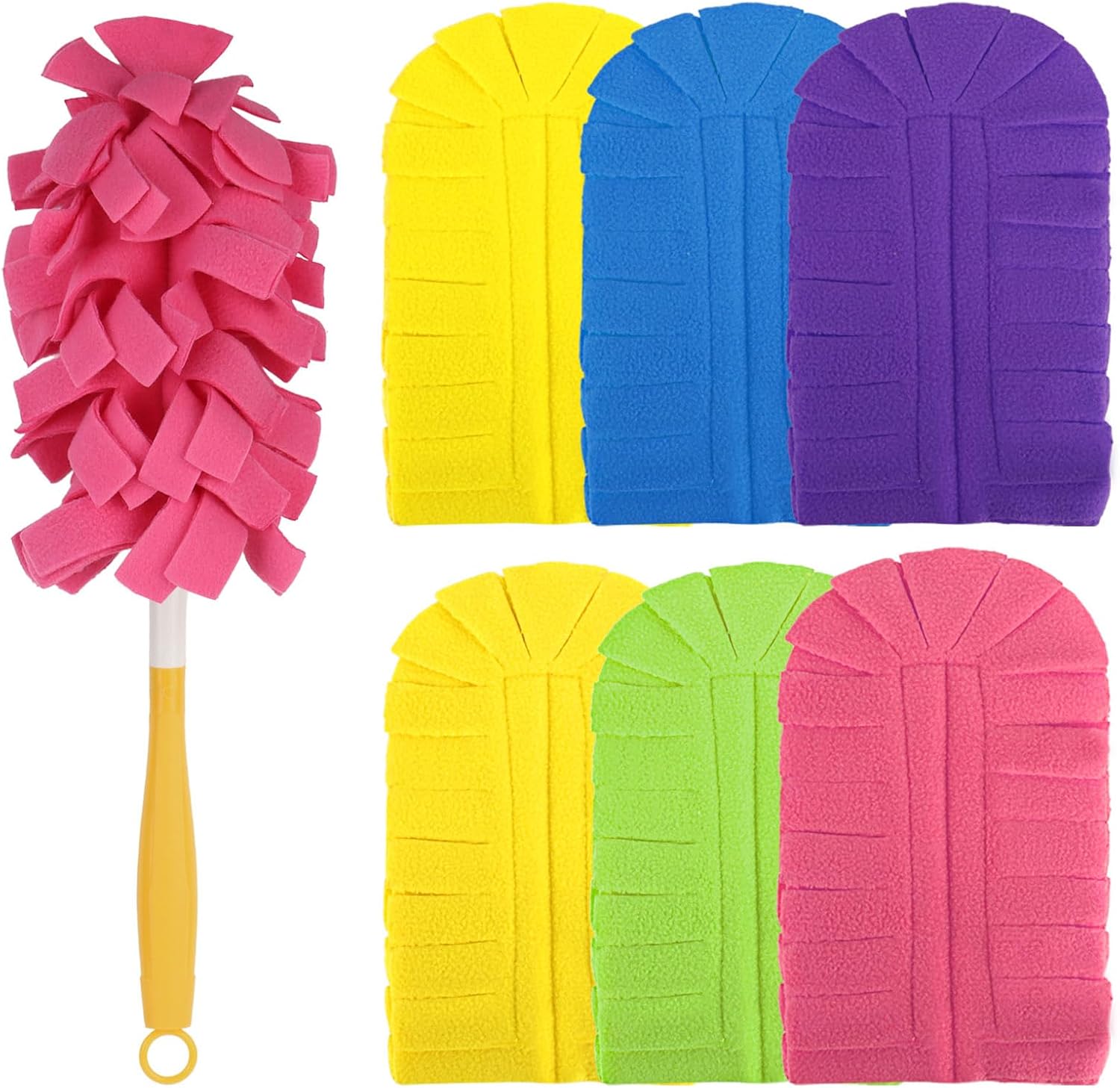Set Mit 6 Wiederverwendbaren, Waschbaren, Superabsorbierenden Mikrofaser-staubmagneten Für Swiffer Teleskopstangen.