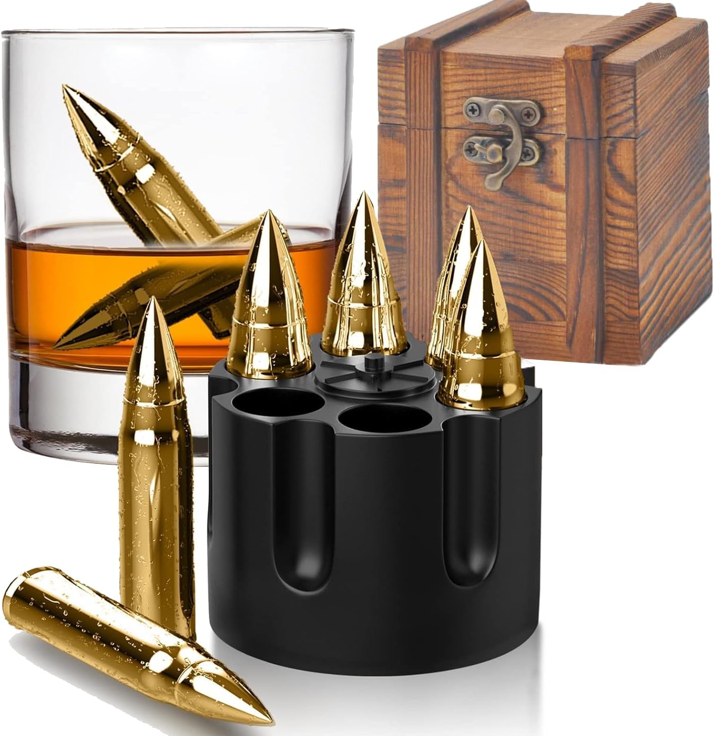 Wiederverwendbare Eiswürfel, Whisky-steine, Edelstahl-eiswürfel Mit Hochleistungskühltechnologie, Geeignet Für Whisky, Wodka, Spirituosen Und Wein – Geburtstagsideen