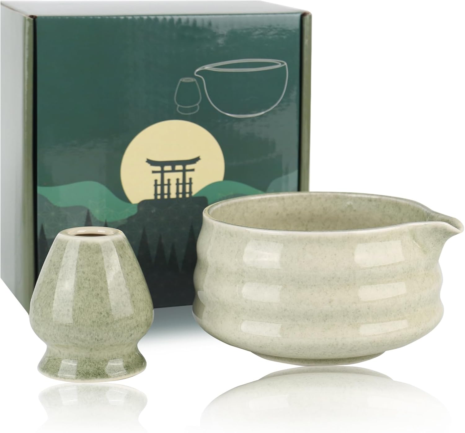 Matcha-schalen-set, 2er-set, Japanische Traditionelle Matcha-zeremonie-keramikschalen Für Büro Und Teestube