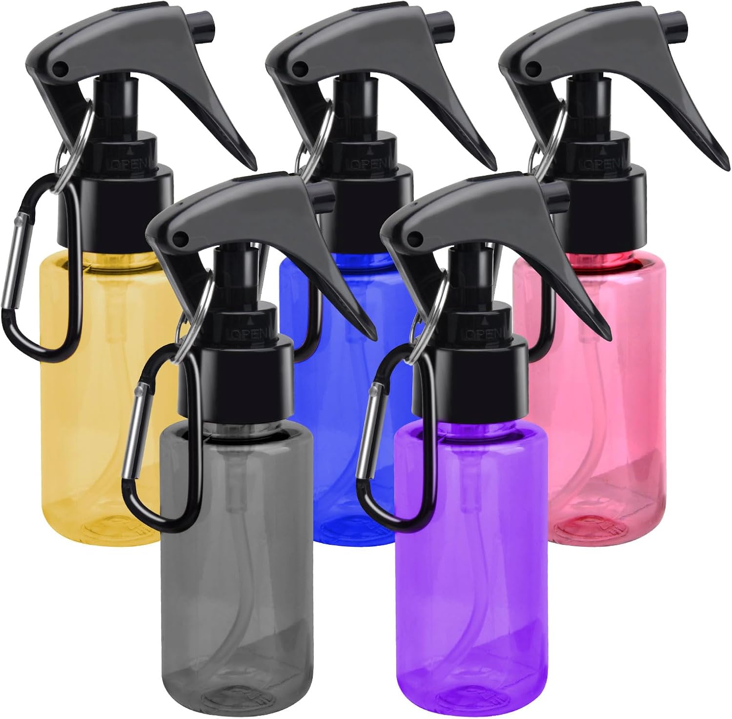 Hengbird 5 X 60 Ml Mini-sprühflaschen In Reisegröße Mit Klarem Alkoholspray Für Die Haarpflege, Z. B. Für Blumen, Haare Und Zur Reinigung