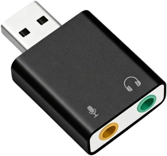 Externe Usb-soundkarten, Usb-auf-3,5-mm-klinken-audioadapter, Stereo-konverter Mit Mikrofon, Kompatibel Mit Ps4, Ps5, Pc, Mac, Laptop, Plug & Play