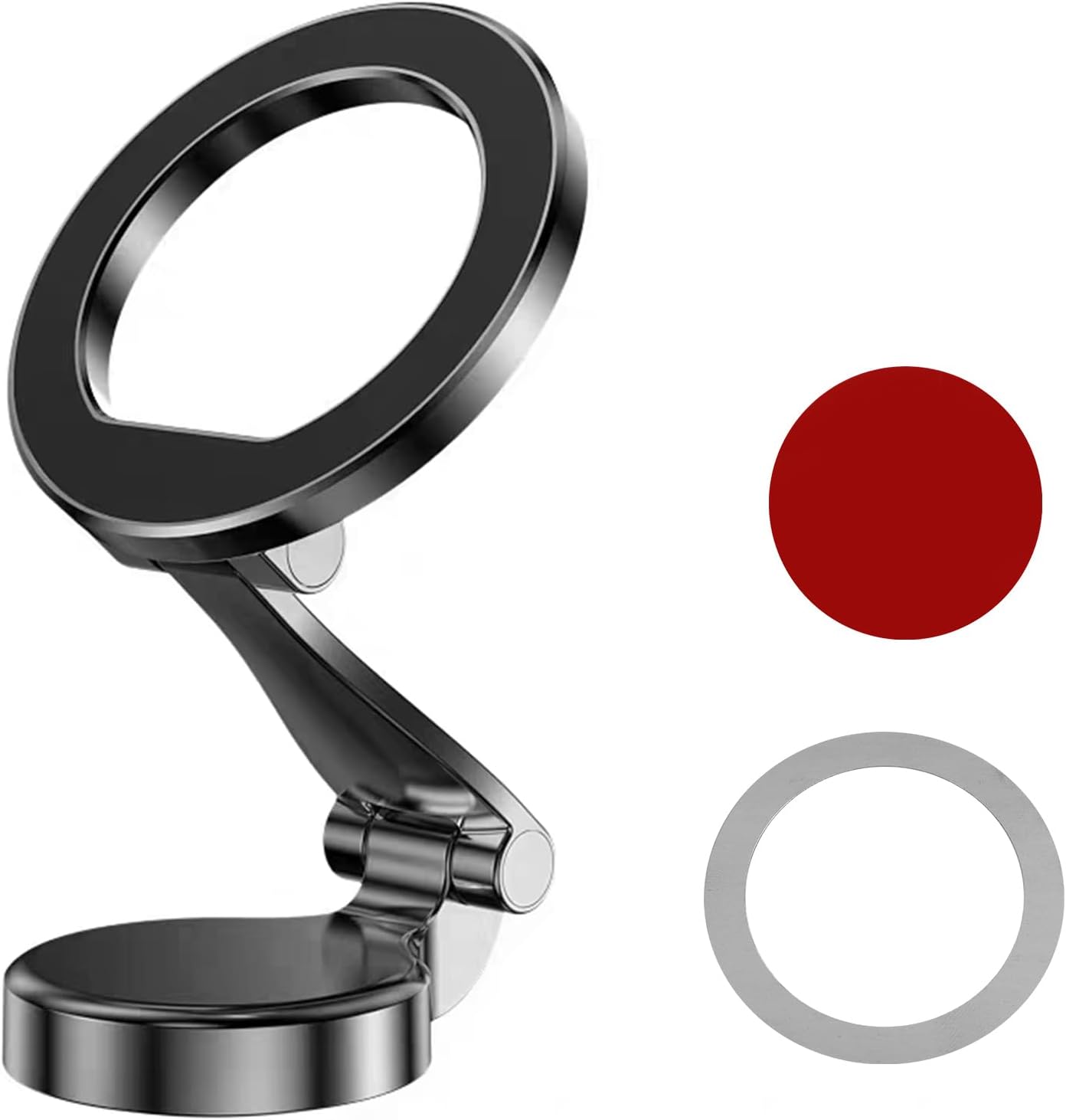 Kompatibel Mit Autohalterungen, Flexible Drei-achsen-magnethalterung Mit 360°-drehung, Vollmetallgehäuse, Starke Neodym-magnete Für Iphone 16 Pro Max, 15, 14