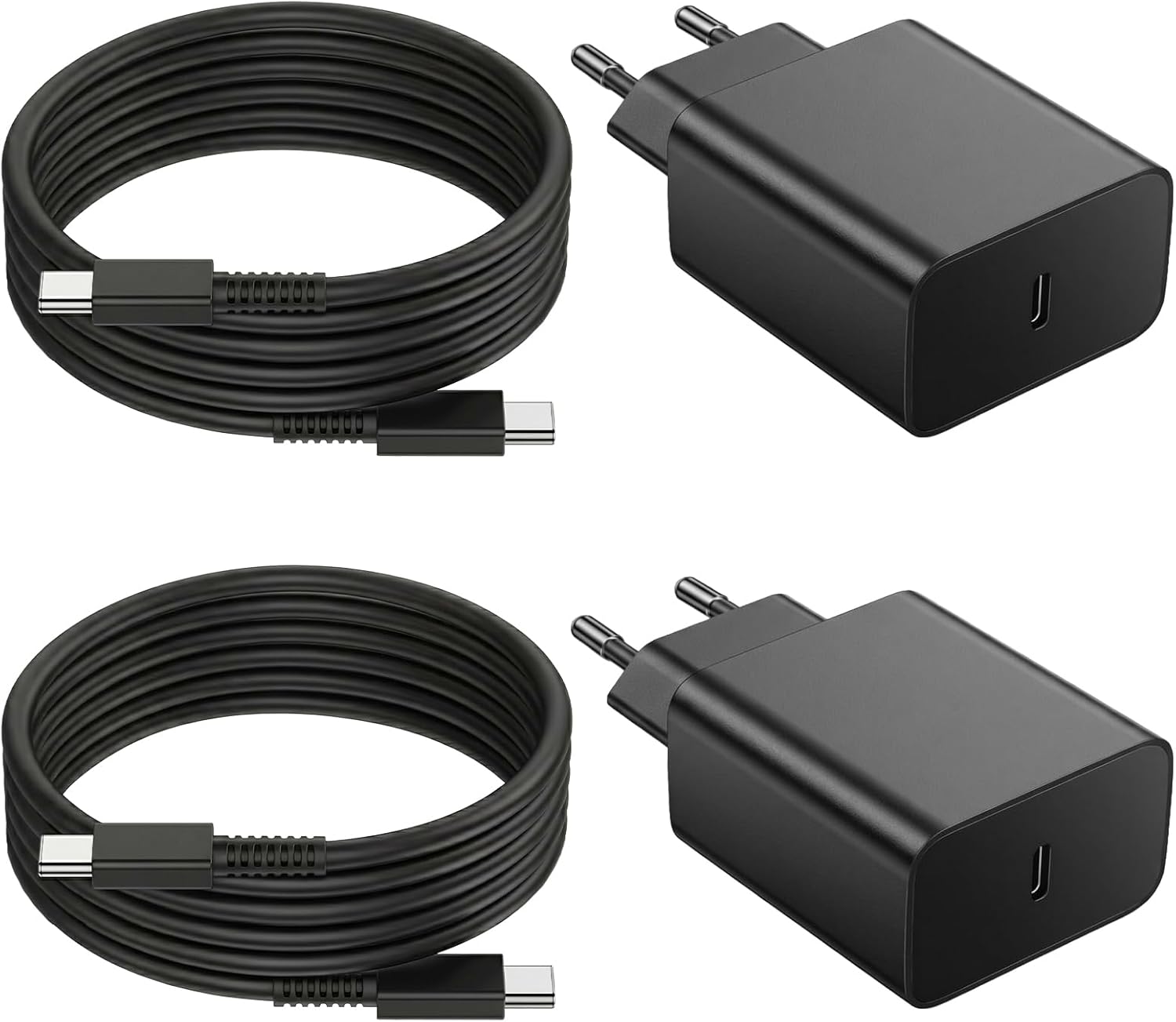 25-w-schnellladeadapter Von Samsung, Usb-c-schnellladegerät Und 2-m-kabel Für Samsung Galaxy S24, S23, S22, S21, S20, S10, A14, A23, A34, A54, A53, Z Fold Flip 4/5