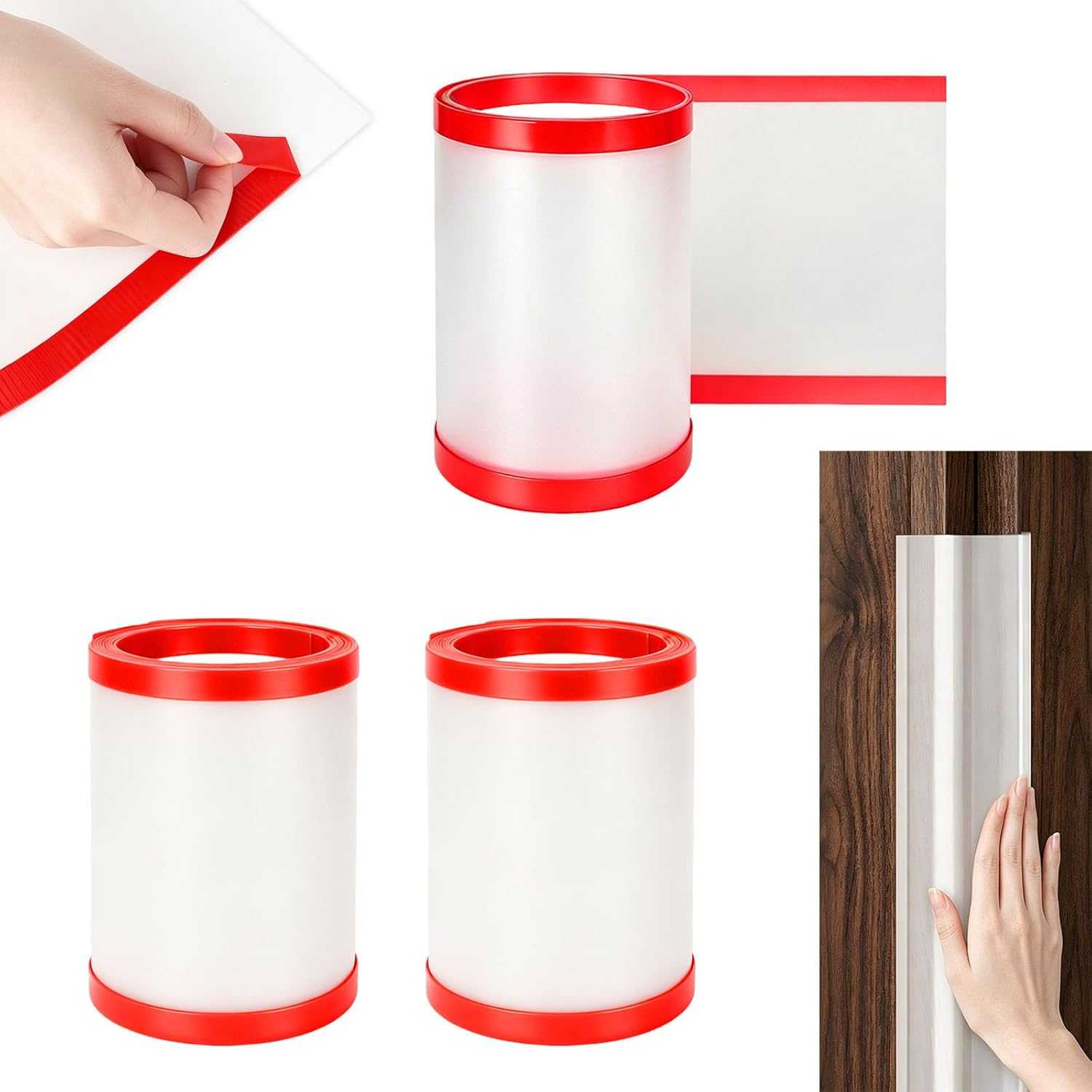 3er-set Tür-fingerschutzleisten – Mit Transparenter Abdeckung – 18 X 120 Cm – Schutz Vor Einklemmen – Für Klassenzimmer, Schlafzimmer, Büro
