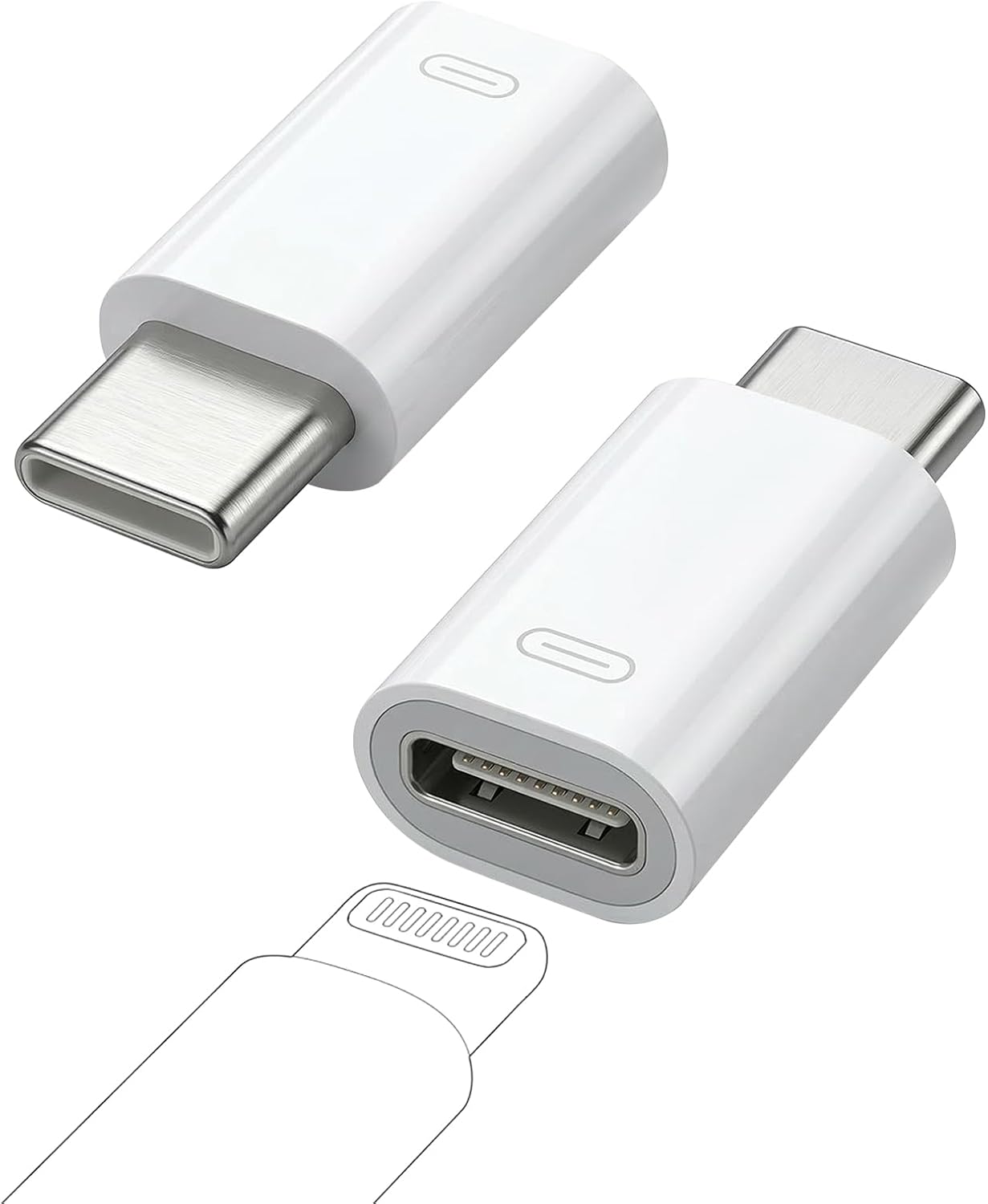 Hengbird 2er-pack 27w Pd Usb-c Auf Usb-c Adapter Mit Schnelllade- Und Datenübertragungsfunktion, Kompatibel Mit Iphone 17, 16, 15, Ipad, Macbook, Galaxy S25/s24, Nicht Geeignet Für Audio/otg