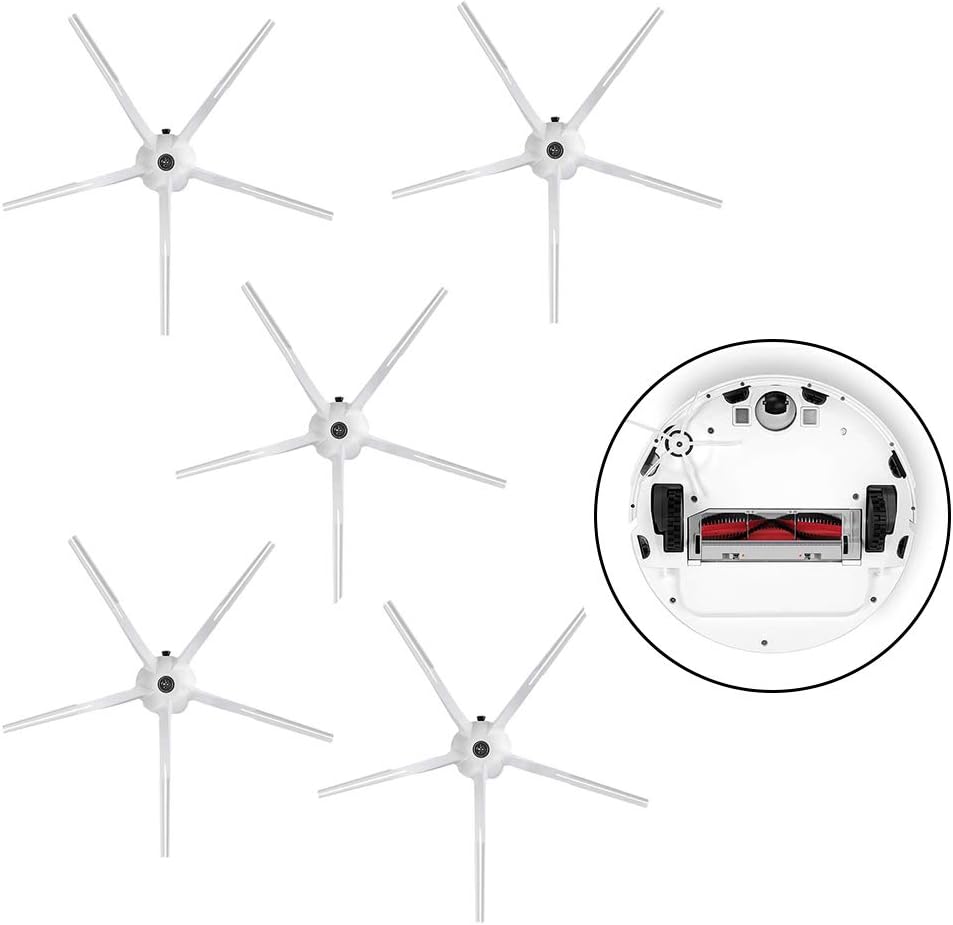 Stück Weiche Seitenpinsel Für Kleber, Passend Für Roborock S7/s7+/s7 Pro Ultra/q7/q7 Max/s8/s8 Pro Ultra/s5/s6 & E, Weiß