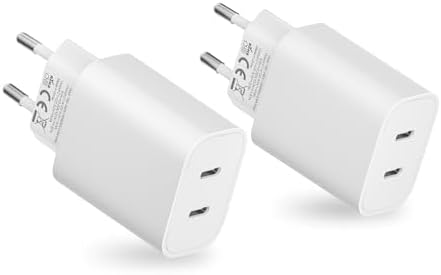 20-w-usb-c-ladegerät, Pd20w Dual-port-usb-c-schnellladegerät Für Iphone 16/15/16 Plus/15 Plus/16 Pro/15 Pro/15 Pro Max/16 Pro Max/14, Galaxy, Pixel 4/3, Ipad/ipad Mini