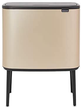 [gebraucht] Brabantia Bo Touch Wertstoffbehälter, Stahl, Farbe Metallic Gold, 11 + 23 Liter