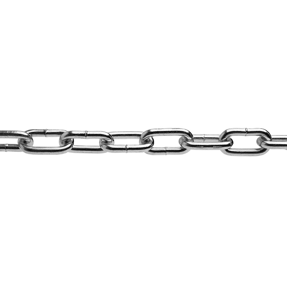 Ciro Galvanisierte Stahlkette 34m Durchmesser 4mm Silber