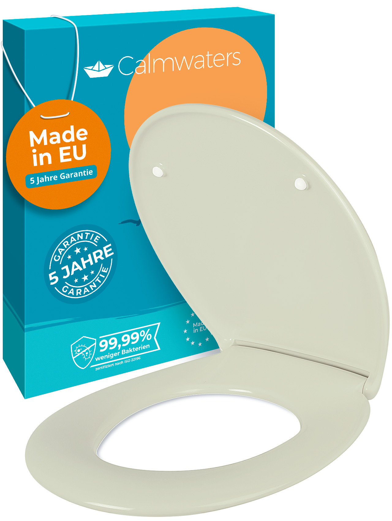 Calmwaters® Premium Wc Sitz Einfache Montage In Ägäis, Belastbar Bis 250 Kg