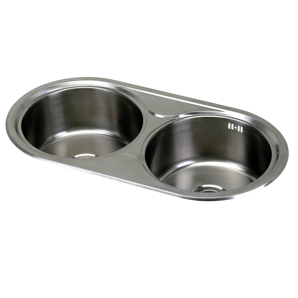 Spüle Cata R-2 Doppelbecken Schallgedämmt Edelstahl 85x45 Cm