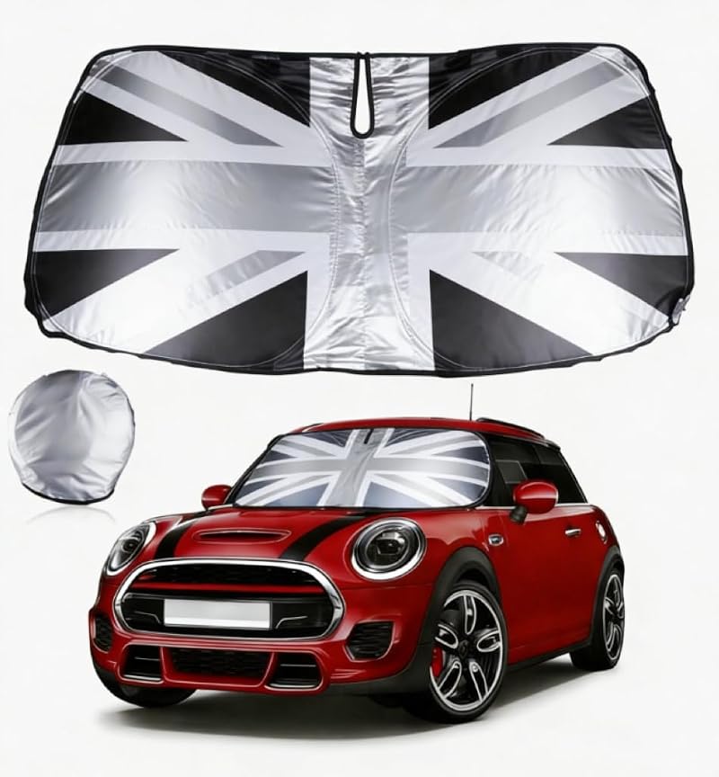 Sonnenschutzblende Für Die Windschutzscheibe – Sonnenschutzblende Für Mini Cooper Zubehör Mini Cooper Frontscheiben-sonnenschutzblende Blockiert 99 % Der Hitze (union Jack G)