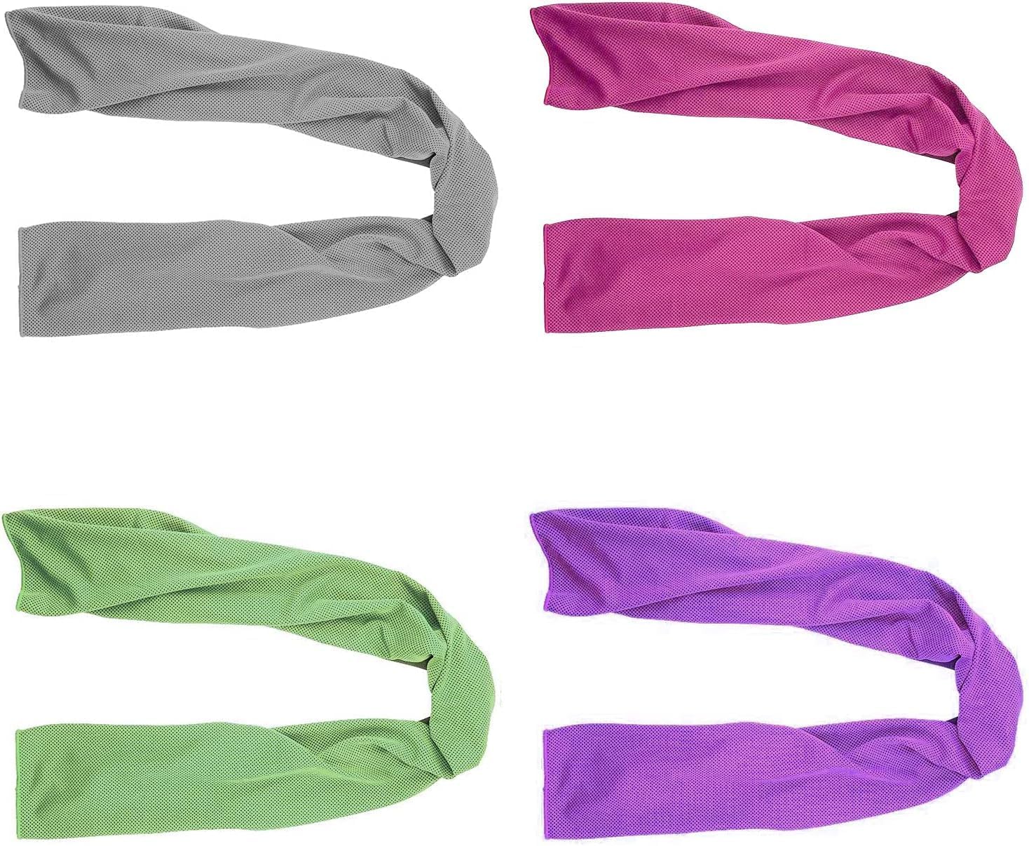 4-teiliges Kühlhandtuch-set, 100 X 30 Cm, Schnelltrocknendes Mikrofaser-sporthandtuch, Eishandtuch, Ideal Für Fitness, Sport, Yoga Und Reisen (d)