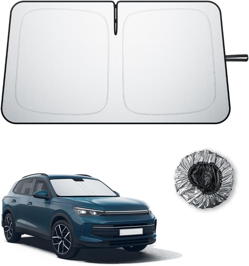 Kompatibel Mit Vw Tiguan Mk3 2024 2025 2026, Sonnenschutz, Uv-schutz, Auto-sonnenschutz, Knitterfreier Stoff, Innen-sonnenschutz, Tiguan-windschutzscheibe, 3 Zubehörteile